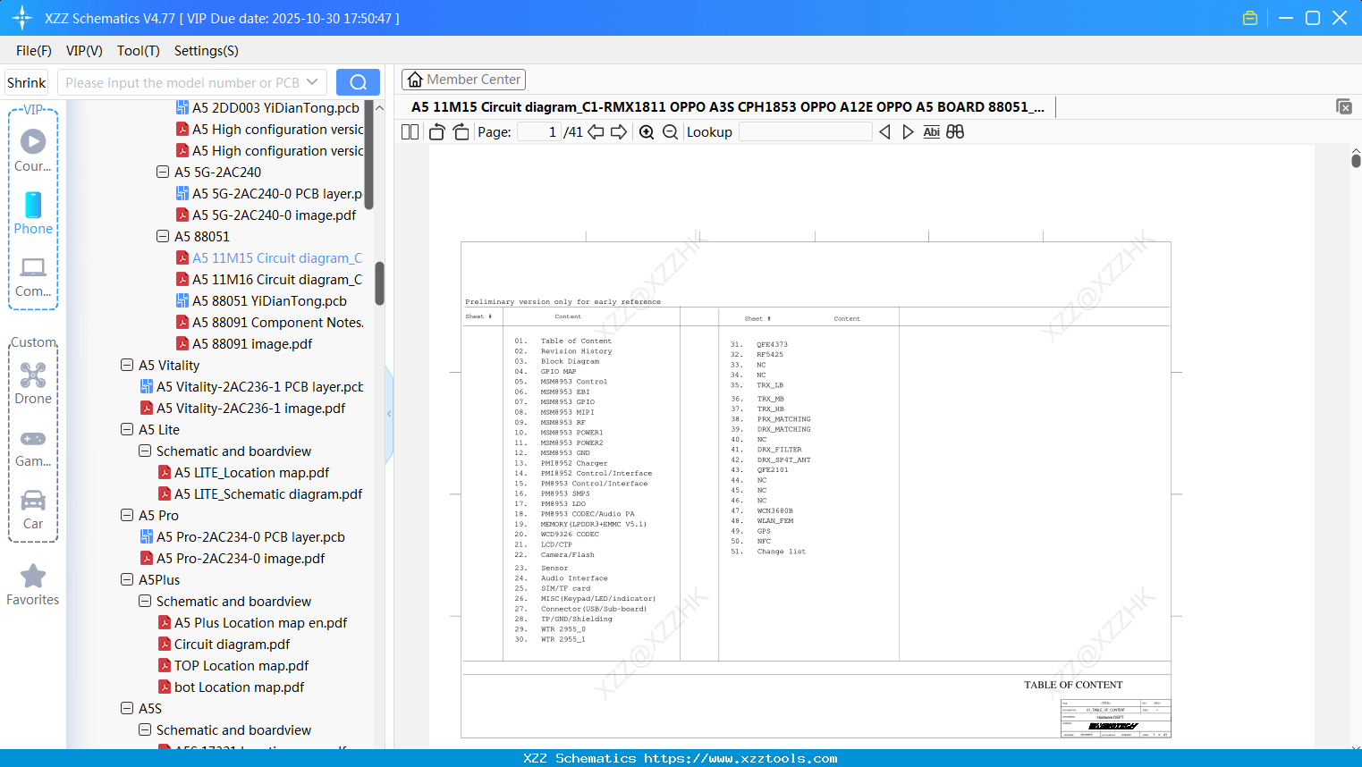 A5 11M15 Circuit Diagram_C1-RMX1811 OPPO A3S CPH1853 OPPO A12E OPPO A5 BOARD 88051_1